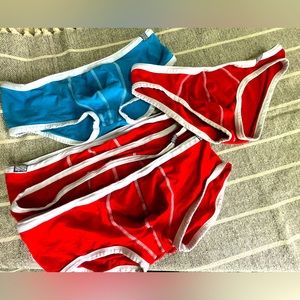 Aussie Bum work week pack. 5 pairs bundled. 1 brief, 4 boy short cut.